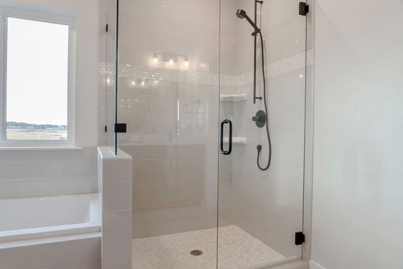 Minimalist Shower with Black Framing